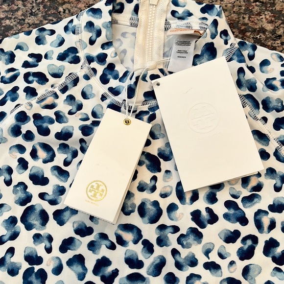 Tory Burch | Swim | Rare Tory Burch Swim Top Rash Guard Zip Neck Gulf